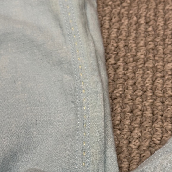 NWOT. Pilcro and the Letterpress Linen-blend Light Blue Pants, Size 8 Tall - Picture 14 of 16